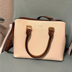 ALDO Cream and Brown Women's Bag
